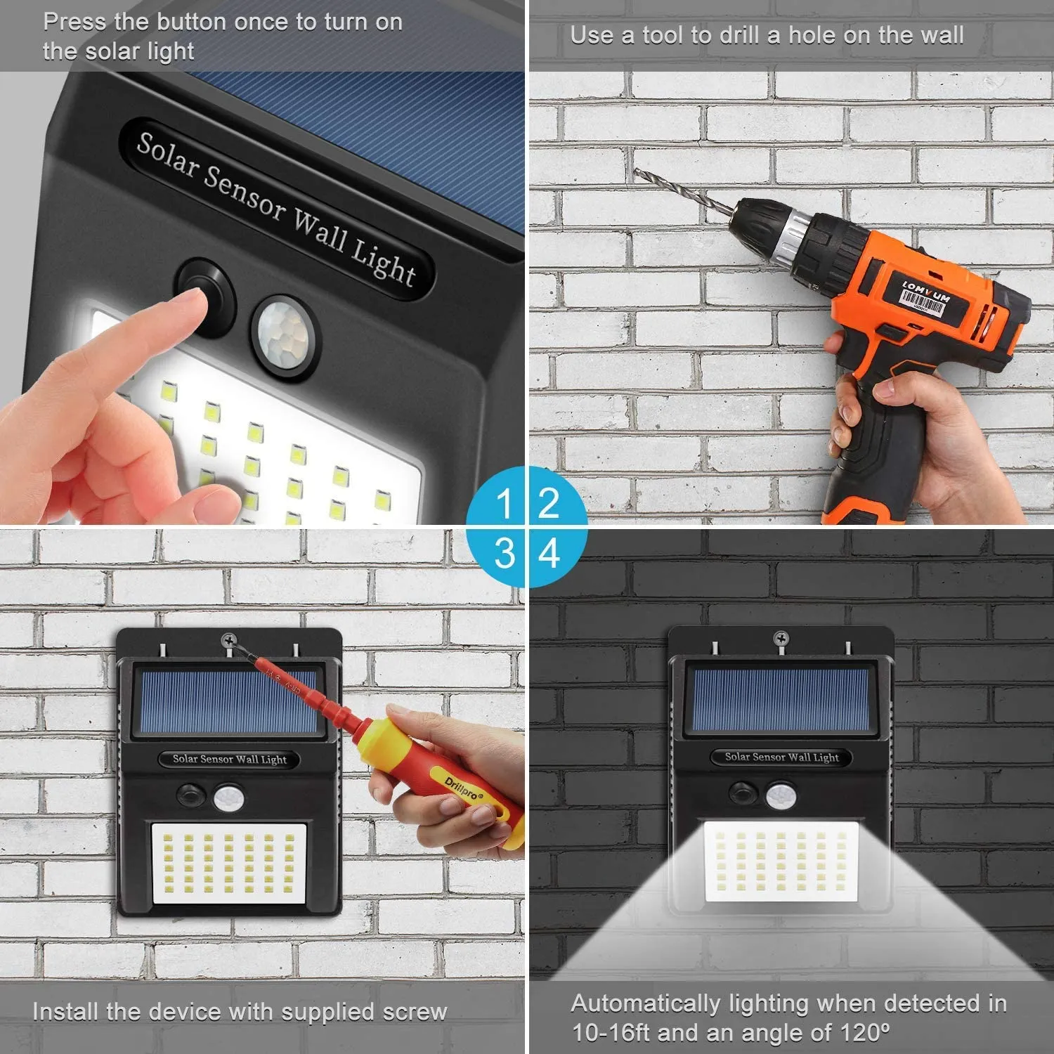 10-Pack: 42 LED Outdoor Solar Light