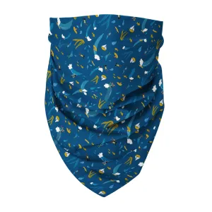 100% Organic Cotton Hand-Sewn Pet Bandana with Adorable Hand-drawn "Splash & Play" Pattern (Green Paws)