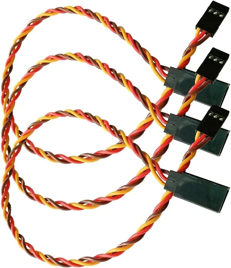 10pcs/lot Anti-Interference Servo Extension Cable 60 Core for Futaba & JR Servo Helicopter Car Part Toy (50cm)