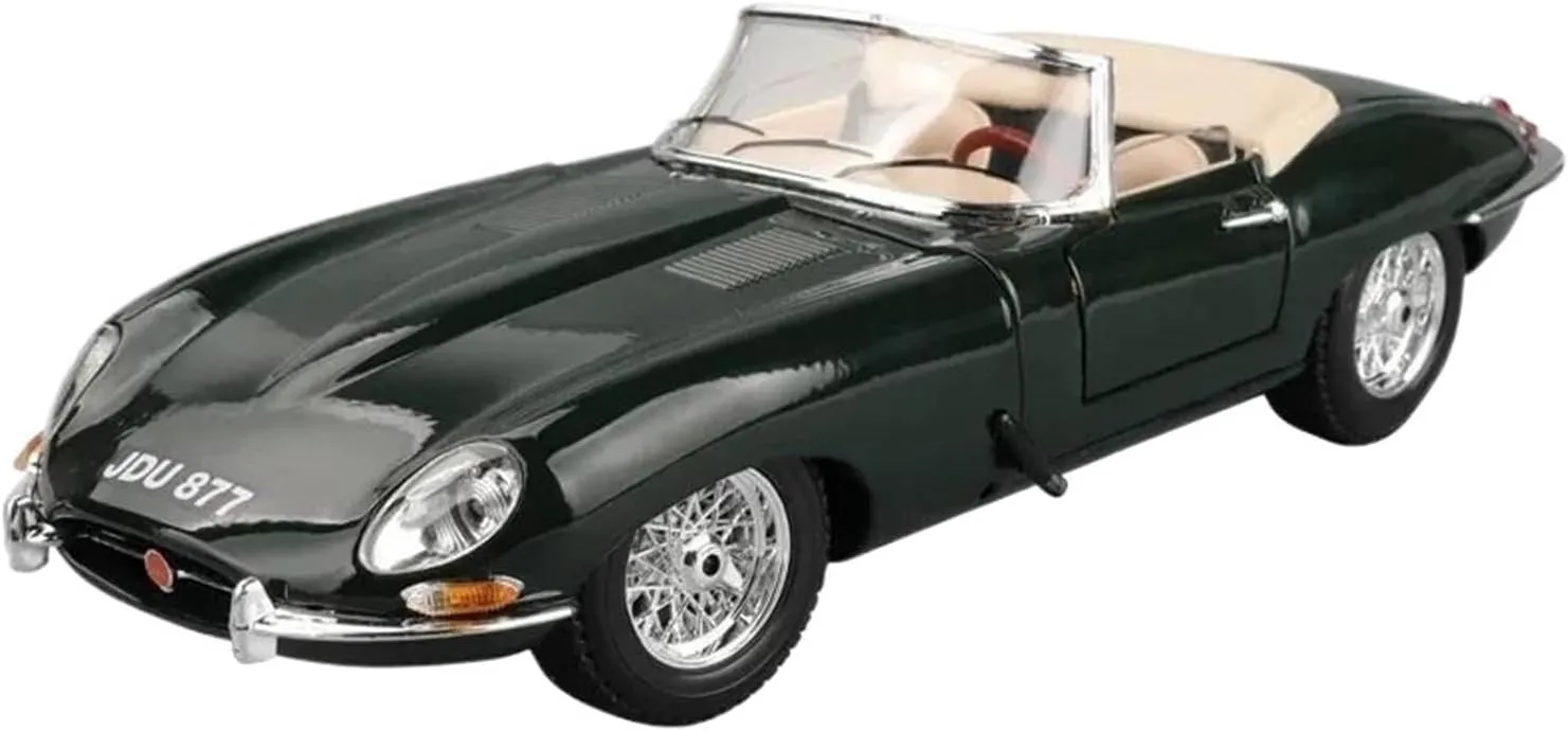 1:18 for Jaguar E-Type Coupe Alloy Car Model Simulation Collection Ornament Mini Simulation Toys(Green)