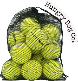 12 Pack of Premium Dog Tennis Balls 2.5" - Pet Safe Dog Toys for Exercise and Training. Bouncy and Durable for Hours of Fun - Reusable Mesh Bag for Carrying and Storage - Yellow
