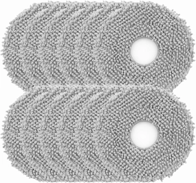 12Pcs Microfiber Mop Cloth Pad for Roborock Q Revo,Qrevo S,Qrevo Pro,Qrevo Plus,Qrevo Master,Qrevo Slim,Qrevo Curv,Qrevo Edge,Qrevo MaxV,Saros 10R Robot Vacuum, Washable Mopping Cloth Accessories
