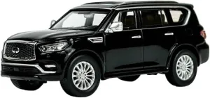 1:64 for Infiniti QX80 2020 Simulation Static Car Model Collection Display Decoration Mini Simulation Toys(Black)
