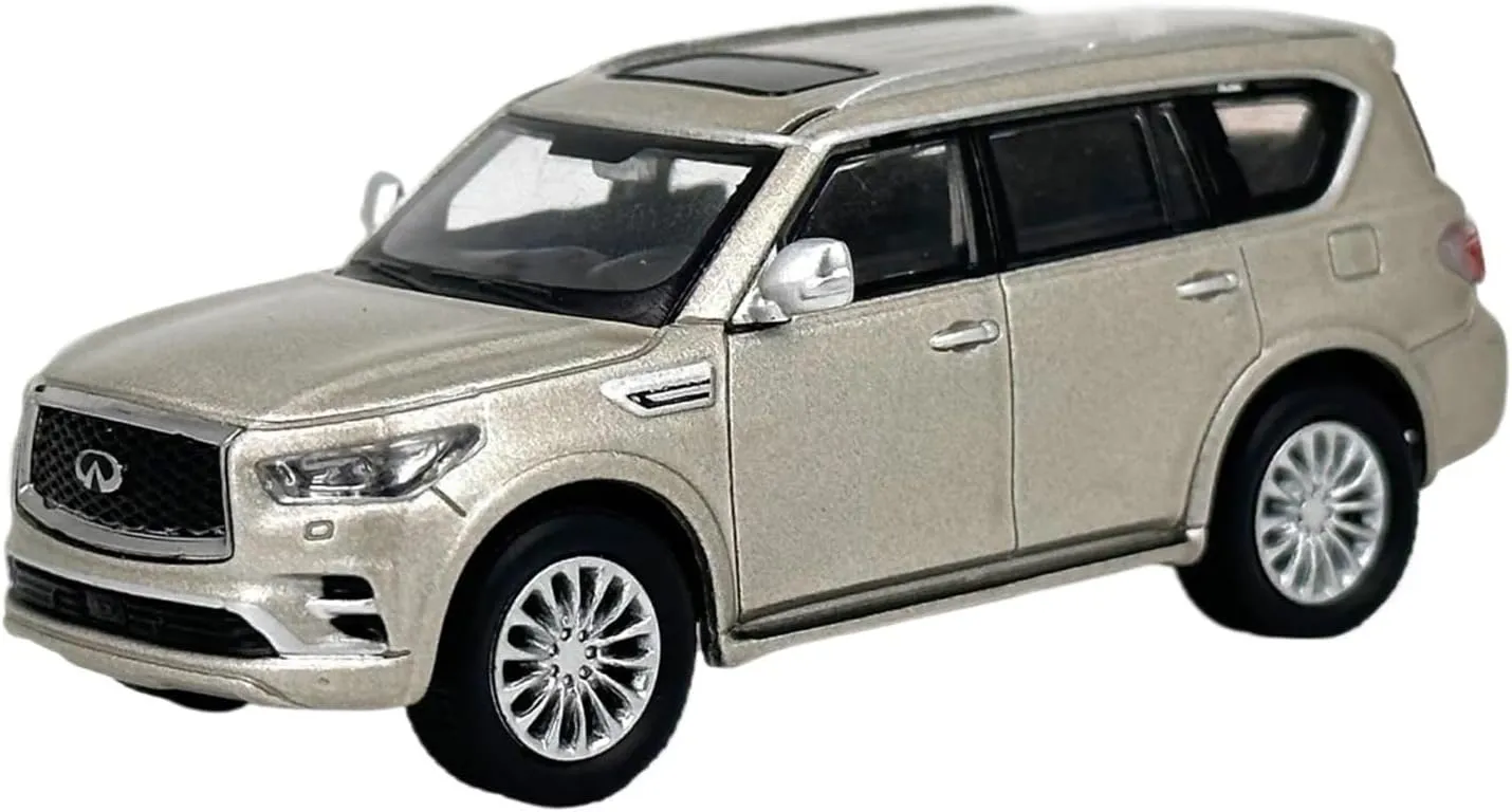 1:64 for Infiniti QX80 2020 Simulation Static Car Model Collection Display Decoration Mini Simulation Toys(Gold)