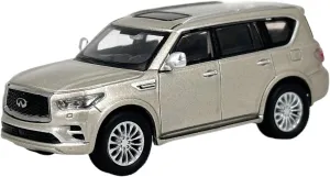 1:64 for Infiniti QX80 2020 Simulation Static Car Model Collection Display Decoration Mini Simulation Toys(Gold)