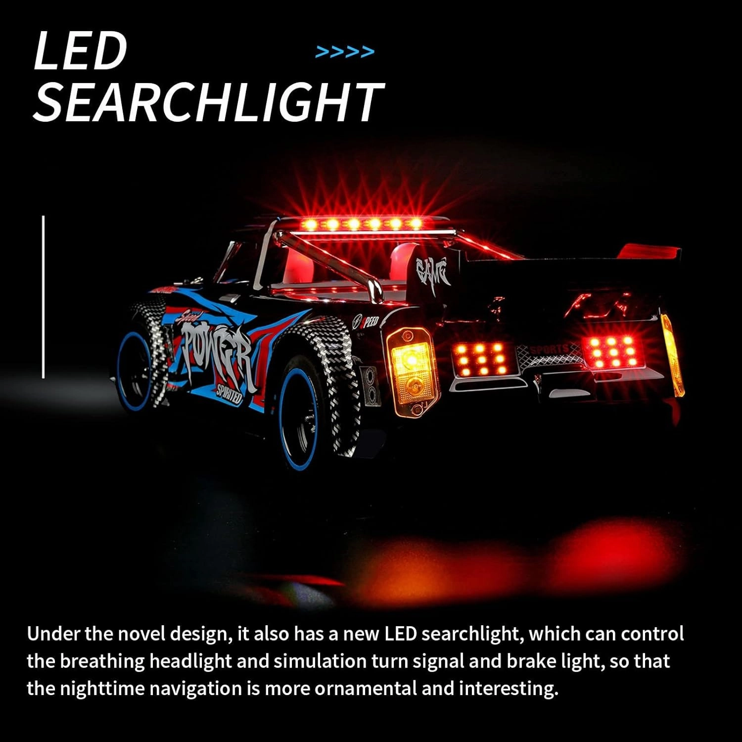 1:10 Scale Brushless Remote Control Car Truck, 60 KM/H High Speed RTR RC Truck, 2.4GHZ Electric RC Car, 4x4 Off Road Monster Truck for Adults, Hobby Grade Racing Vehicle Truck