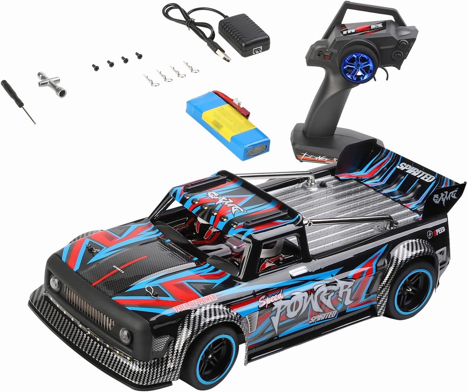 1:10 Scale Brushless Remote Control Car Truck, 60 KM/H High Speed RTR RC Truck, 2.4GHZ Electric RC Car, 4x4 Off Road Monster Truck for Adults, Hobby Grade Racing Vehicle Truck