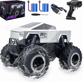 1:16 Scale All-Road RC Car Radio-Controlled Cars 2.4GHz Cybertrucks Toy, Off-Road Pickups,Monster Trucks 4WD, Waterproof Design,Perfect for Beaches, Pools,Great Gift for Kids 6 7 8 9 
