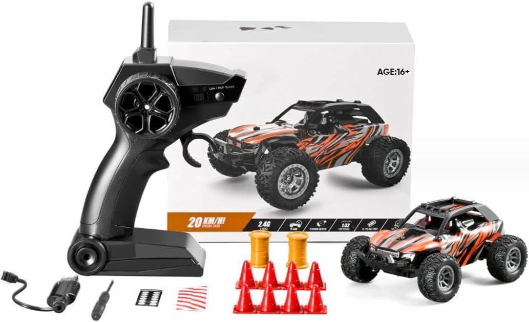 1/32 20KM/H RC High-Speed Off-Road Drift Car, Mini 2.4G Electric Off-Road Vehicle Model, Creative Vehicle Toys for Kids Adults (RTR Version)