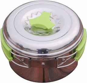 1Pc jacketed Kettle Outdoor cookware Camping Pot Outdoor Accessories Outdoor Cooking Stove Backpacking kit Camp Cooking Pot Camping Cooking Equipment Portable Pot with Lid Snack, Silver