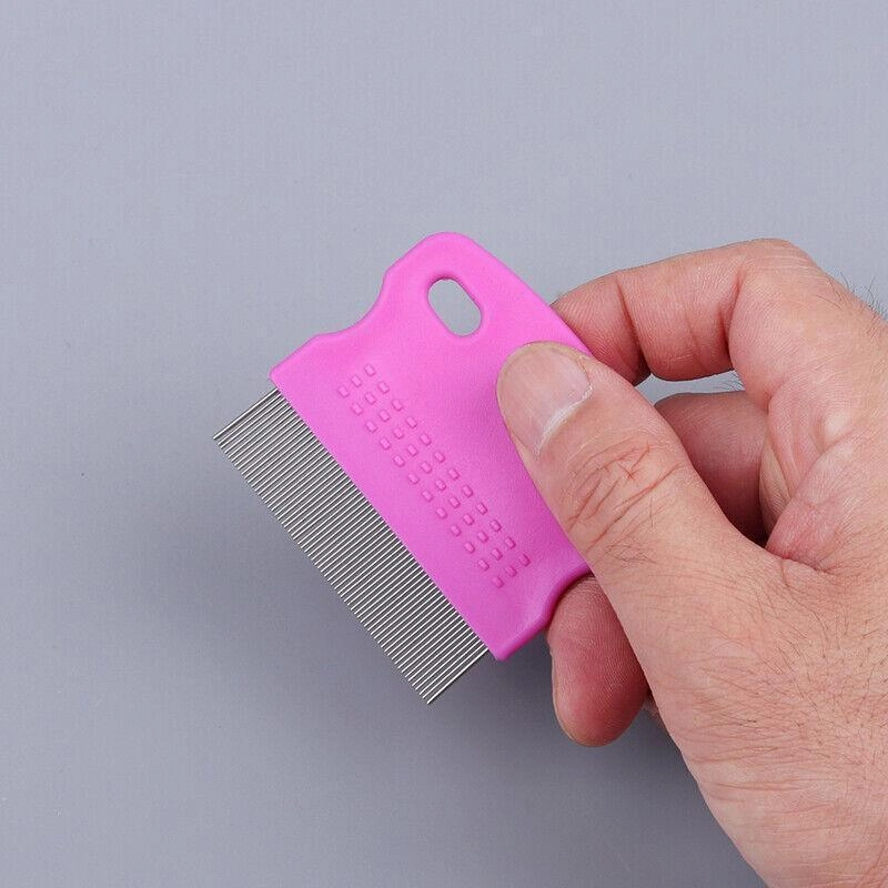 1X Pet Hair Flea Shedding Cleaning Brush Grooming Comb Cat Dog Stainless Trimmer