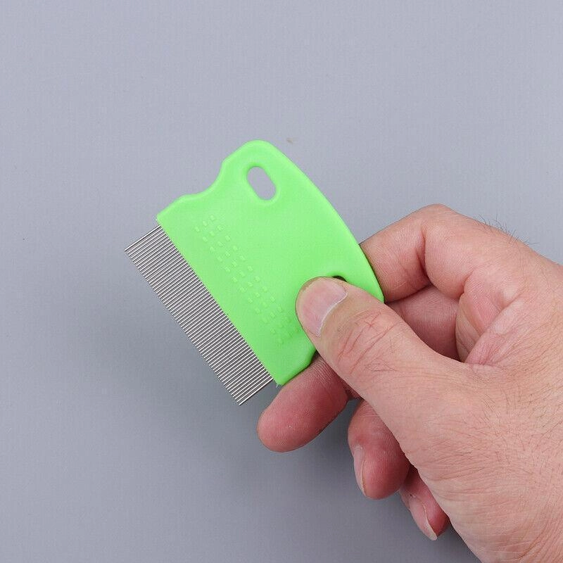 1X Pet Hair Flea Shedding Cleaning Brush Grooming Comb Cat Dog Stainless Trimmer