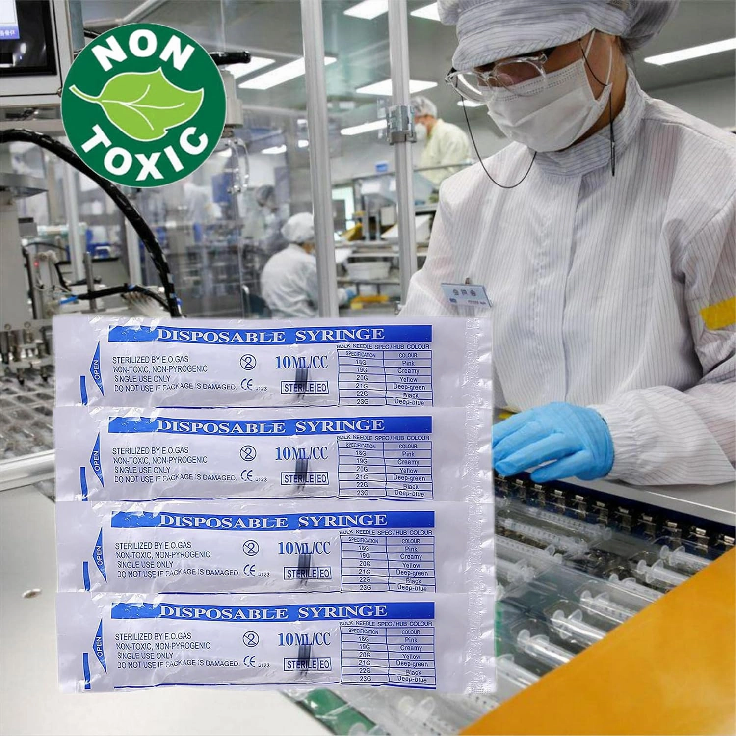 20PCS-10 ml Plastic Syringes, Individually Packge for Scientific Labs Experiment Refilling,Watering,Measuring,lip gloss injection