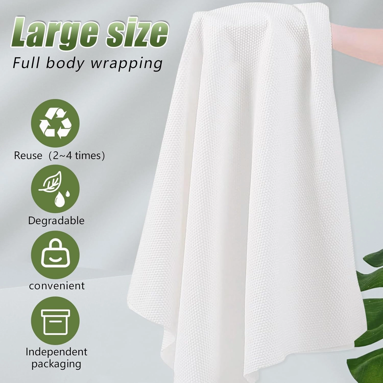 25pc Disposable Bath Towels Durable Large Portable Thicken Camping Towels Quick Dry, Absorbent,Ultra Soft for Travel Hotel Swimming Gym Sauna Spa Pet Sports Hiking Beach Spa 39.3''X 27.5''