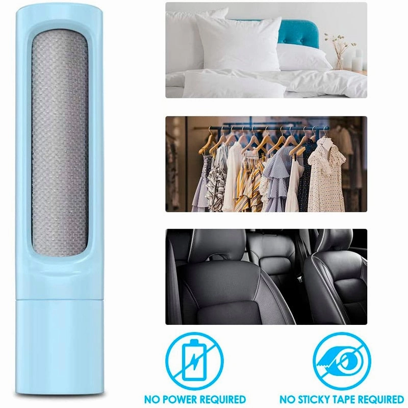 2-1 Reusable Pet Hair & Lint Brush Remover Roller