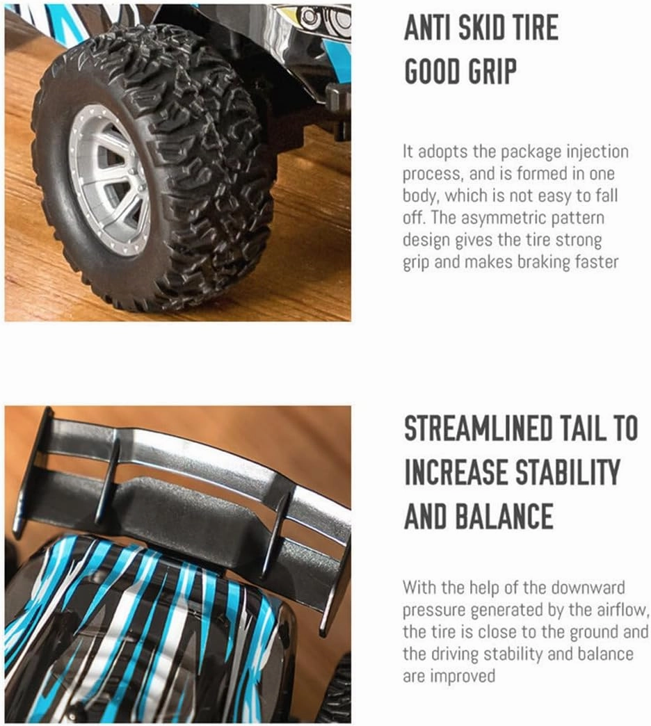 2.4G Remote Control RC Drift Off-Road Vehicle, 1/32 Scale Mini Electric 4WD RC Drift Off Road Truck High Speed Crawler Car for Teens Adults - (RTR Version/Green)