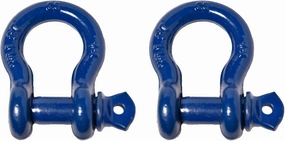 2 Pack Blue Rigging 1/2" Bow Shackles D Ring Rugged 10 Ton 22,000 Lbs Breaking Strength, WLL 2 Ton 4400 lbs w 5/8'' Pin Clevis Screw Heavy Duty f Marine Boat Anchor ATV UTV Recovery by Hi-Gear