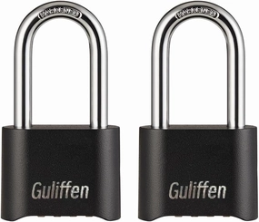 2 Pack Heavy Duty Weatherproof Combination Padlock, Outdoor Combination Lock with Long Shackle for Gate, Fence, Warehouse, Storage Unit,Garages