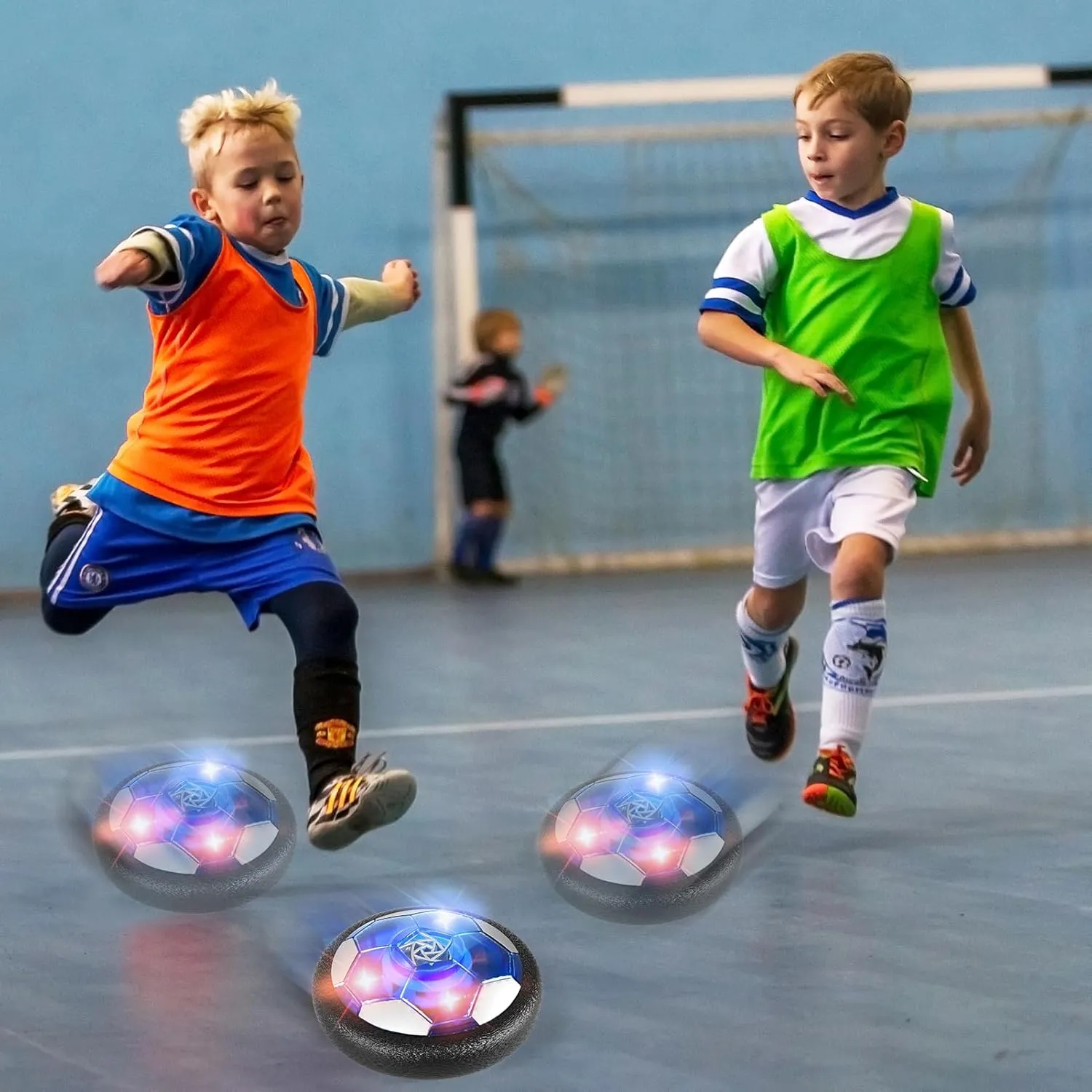 2PCS Hover Soccer Ball Toys for Kids, Indoor Outdoor Outside Soccer Ball Game for Kids Boys Ages 3-5 4-8, Toys Gifts for 3 4 5 Year Old Boys, 5 6 7 8 Year Old Boys Teens Birthday Gifts