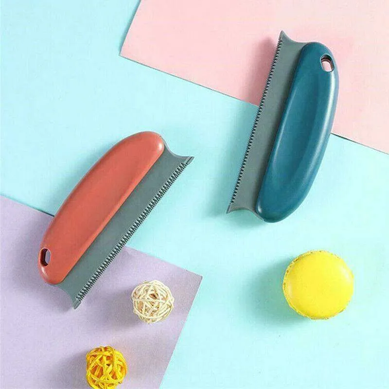 2pcs Pet Hair Remover Cleaning Brush Dark Blue Red