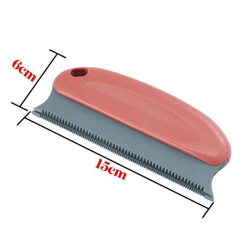 2pcs Pet Hair Remover Cleaning Brush Dark Blue Red