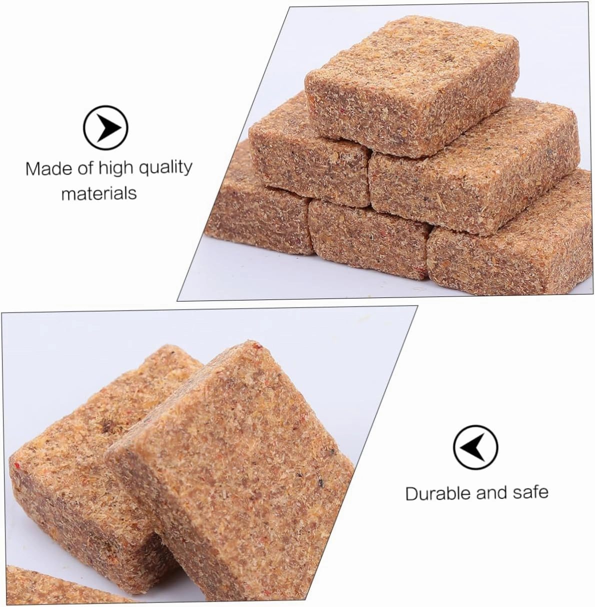 2sets Quality Material Outdoor Burning Blocks Lightweight Camping Firestarters for Campfire Cooking 50pcs*2