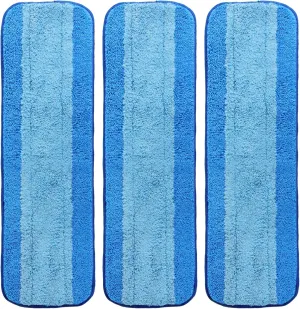 3 Pack Microfiber Cleaning Pads for Bona Mop, Hardwood & Hard Surface Floors Replacement Cleaning Mop Pads, Reusable Microfiber Mop Pads for 18 Inch Mop, Over 500 Machine Washes