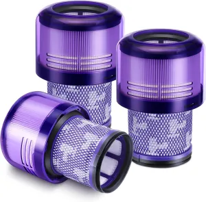 3 Pack V11 Filters Replacement for Dyson, Vacuum Filters Replacement Compatible with Dyson V11 Animal Torque Drive Complete V15 Detect V15s Detect Submarine Vacuums, Replace Part # 970013-02