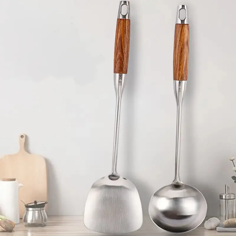 304 Stainless Steel Cooking Ladle and Spatula Set