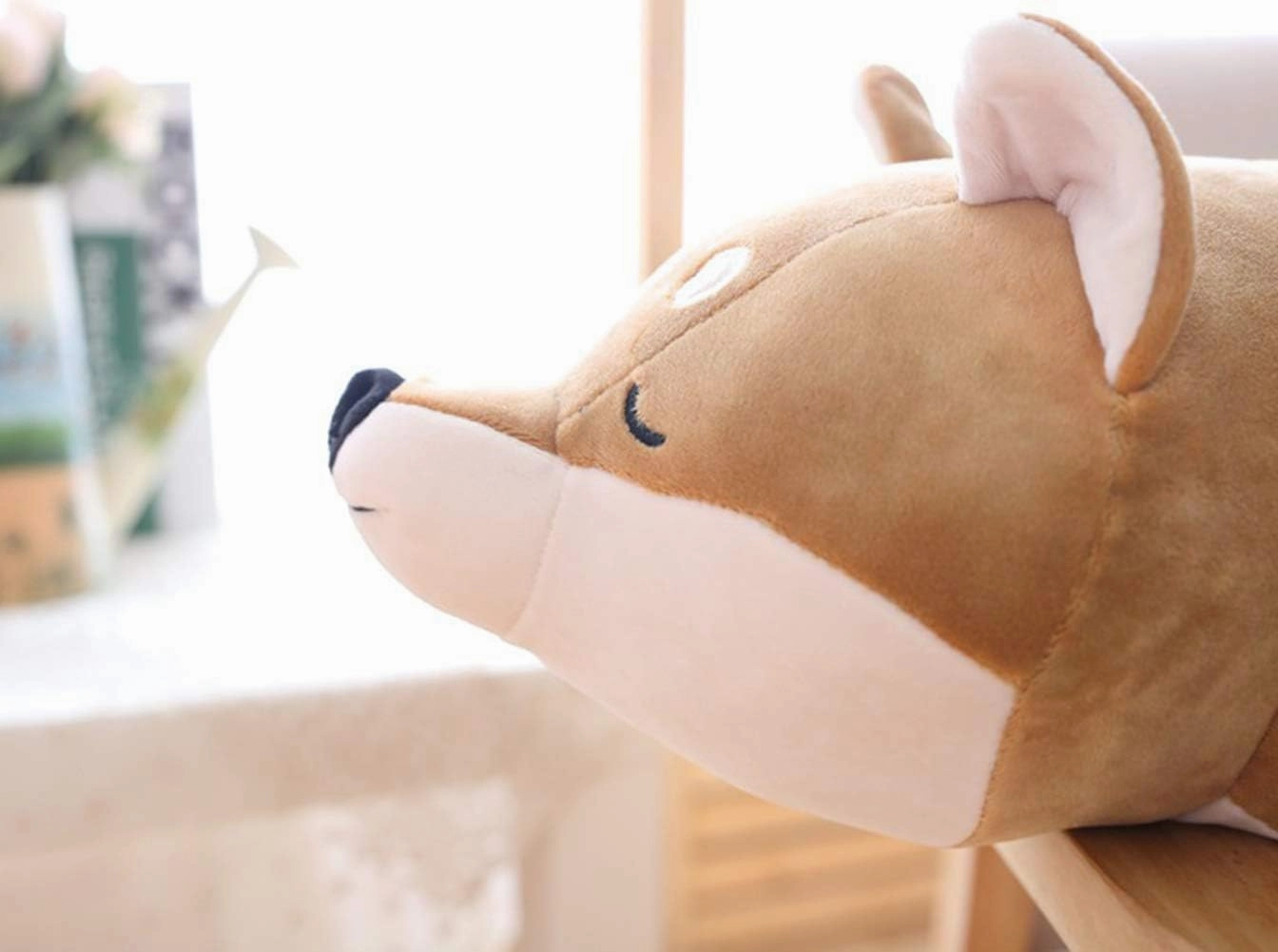 30'' Shiba Inu Plush Stuffed Animal, Giant Stuffed Animals for Anxiety, Big Shiba Inu Corgi Plush, Dog Plush Pillow Hugging Pillow Sleeping Dog Cushion Soft Plush Toy Big Stuffed Animals Kawaii Decor