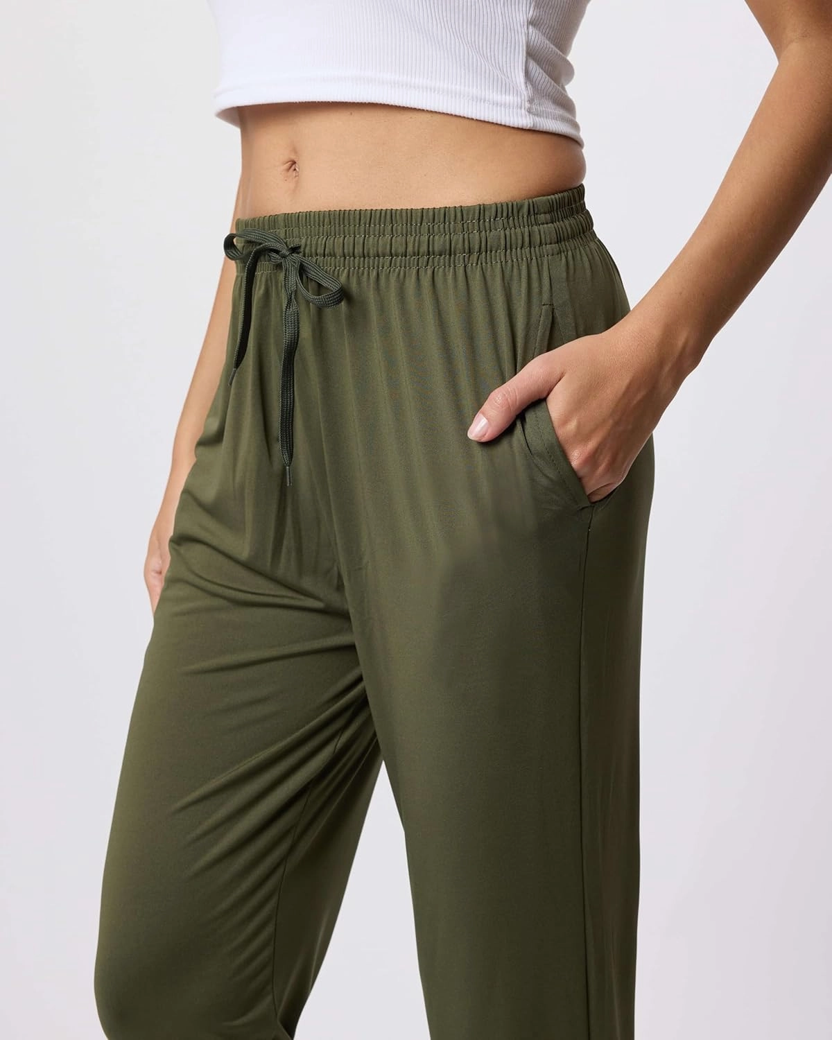 3 Pack: Women's Ultra-Soft Silky Dry Fit Lounge Joggers Lightweight Dry-Fit Pants with Pockets (Available in Plus)