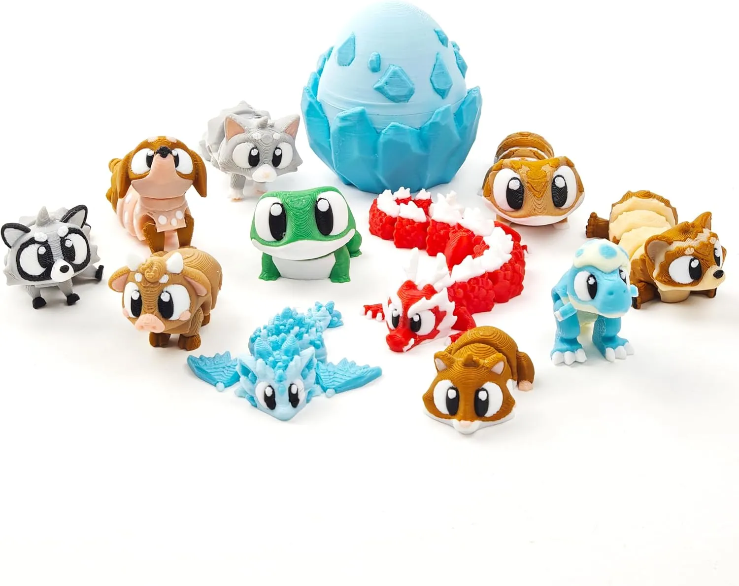 3D Printed Articulated Animal Figurines Set, Desk Decor, Collectibles Gifts for Boys and Girls, Pinata Filler, Carnival Prizes, Treasure Chest for Students Rewards, Birthday Gifts, Goodie Bag Stuffers