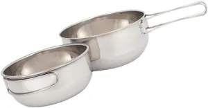 3pcs Camping Tableware Folding Stainless Steel Bowls with Mesh Storage Bag for Outdoor Cooking Lightweight and Durable Cookware for Hiking Fishing and Picnics