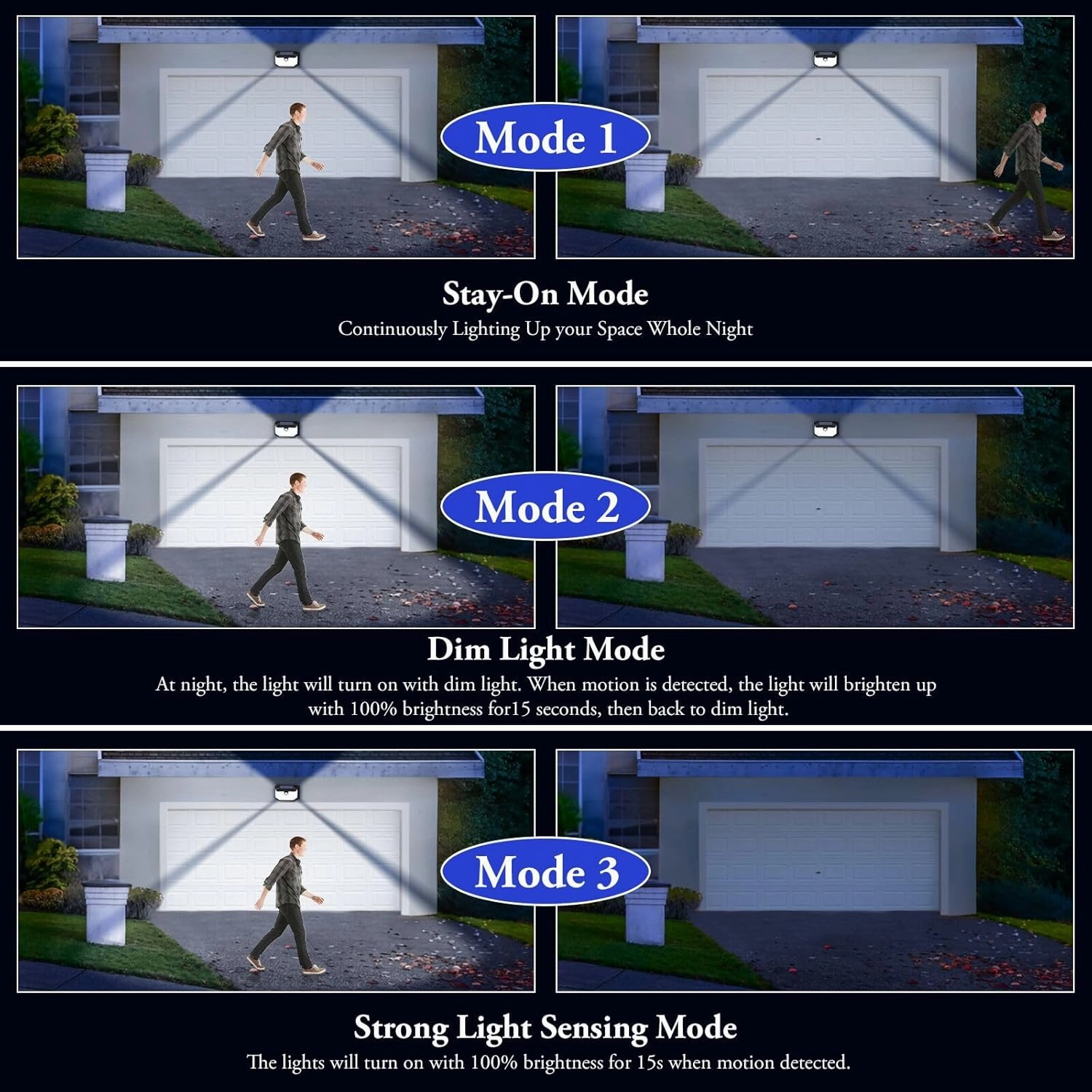 4-Pack Solar Wall Lights Outdoor with 3 Modes & Reflector, Waterproof Bright 178 LEDs Motion Sensor Security Lights, Solar Powered Flood Lights for Patio Garden Yard Porch Garage Front Door