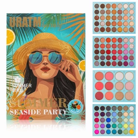 4 Pages Multicolor Makeup Palette with Book Design | Foldable and Portable | Blush Eyeshadow Highlight Contour | High Pigmentation Waterproof Smooth Texture | Unleash Your Inner Makeup Artist