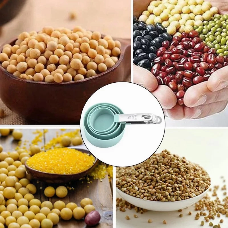 4 Pcs Plastic Measuring Cup With Stainless Steel Handle - H01207