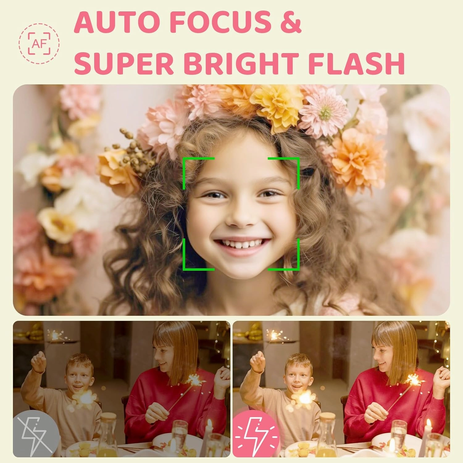 5K Digital Camera - 72MP Digital Cameras with 16X Zoom for Kids' Gifts - Autofocus Point and Shoot Digital Camera for Photography - UHD 2.8'' Screen Compact Portable Camera with 32GB SD Card(Pink)