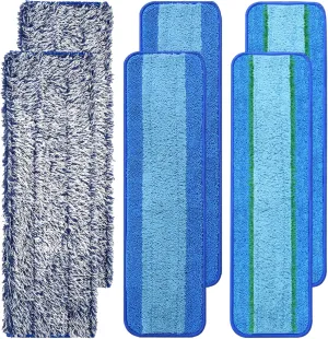 6 Pack Reusable Microfiber Pad for Bona Mop, 6 Pack Value - Use with Bona Mops, Includes 2 Pack Dusting Pad, 2 Pack Cleaning Pad and 2 Pack Deep Clean Pad