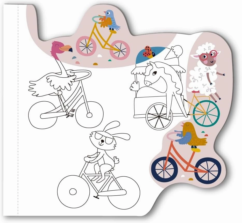 6301779 Colouring Game Driving & Flying, 3-in-1 Creative Set with Games, Stickers and Colouring Pictures, DIY, Activity Pad for Children from 3 Years