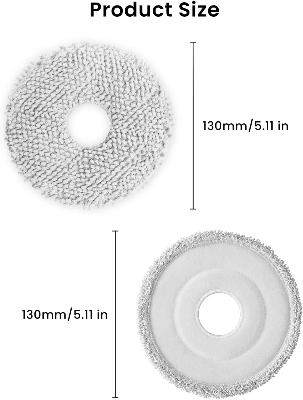 6Pcs Microfiber Mop Cloth Pad for Roborock Q Revo,Qrevo S,Qrevo Pro,Qrevo Plus,Qrevo Master,Qrevo Slim,Qrevo Curv,Qrevo Edge,Qrevo MaxV,Saros 10R Robot Vacuum, Washable Mopping Cloth Accessories