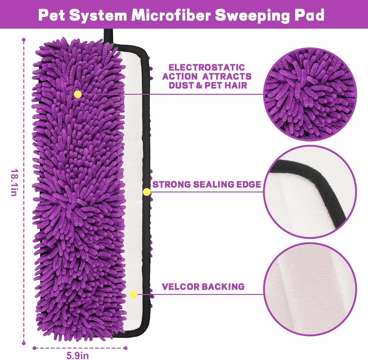 8 Pack Mop Pads for Bona Family of Mops, 4 Pet Microfiber Sweeping Pad   4 Microfiber Deep Clean Pad, Pet Cleaning Pad for Bona Microfiber Cleaning Pad for Multi-Surface Floors