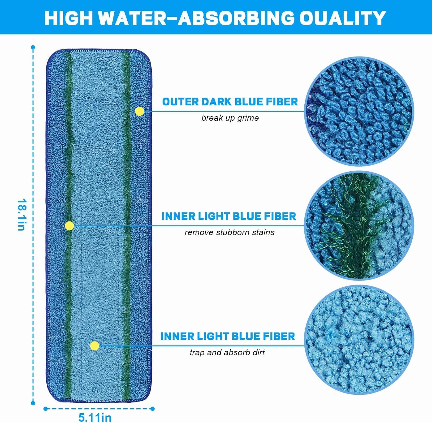 8 Pack Mop Pads for Bona Family of Mops, 4 Pet Microfiber Sweeping Pad   4 Microfiber Deep Clean Pad, Pet Cleaning Pad for Bona Microfiber Cleaning Pad for Multi-Surface Floors