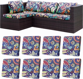 8Pcs Stretch Patio Cushion Covers,Outdoor Couch Covers Replacement,Outdoor Couch & Sofa Slipcovers,for Patio Furniture Cushion Covers,Washable Reusable urniture Protector (Rococo,Cover Only)