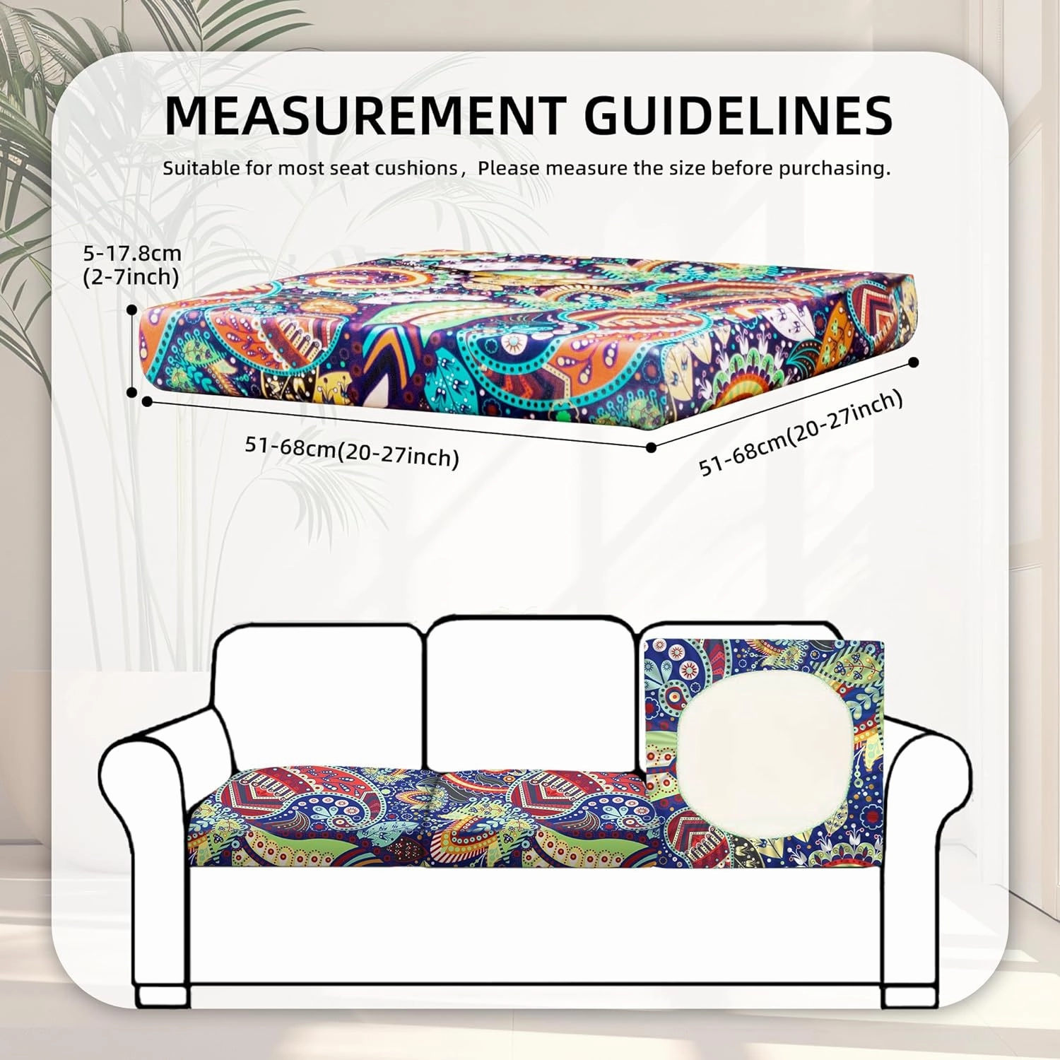 8Pcs Stretch Patio Cushion Covers,Outdoor Couch Covers Replacement,Outdoor Couch & Sofa Slipcovers,for Patio Furniture Cushion Covers,Washable Reusable urniture Protector (Rococo,Cover Only)