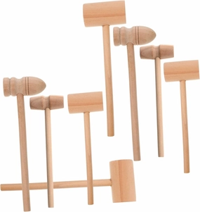 8pcs Wooden Hammer for Easter Eggs Mallets for Tenderizing Meat Kitchen Use and Shellfish Opening for Creative Cooking and Crafting