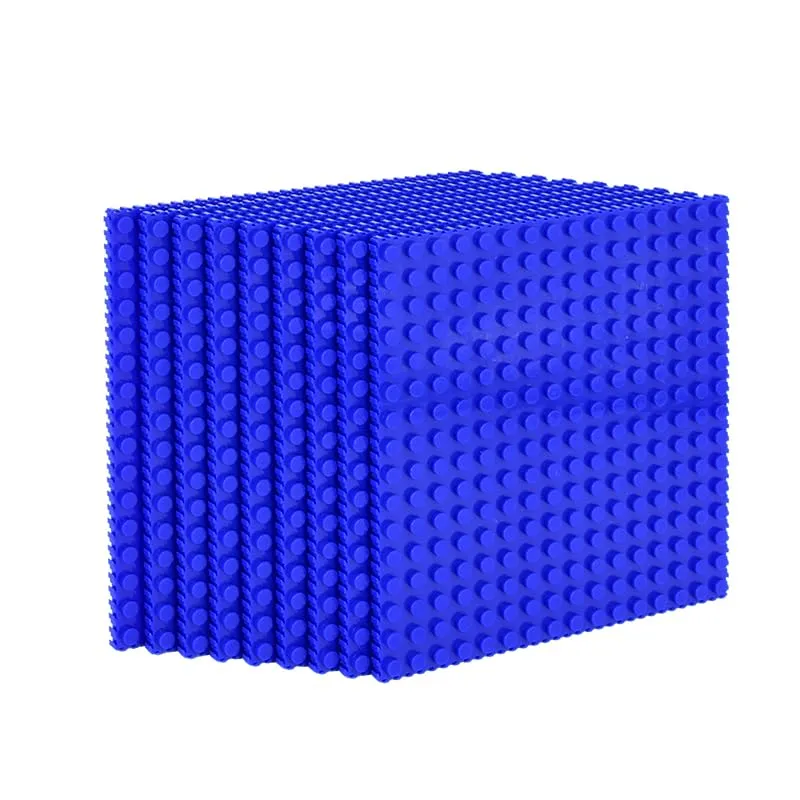 9-Pack 5.1" x 5.1" Classic Baseplates for Bricks – Compatible with All Major Brands, Baseplates for Creative Projects and Building Sets, Can Be Freely Connected and Expanded