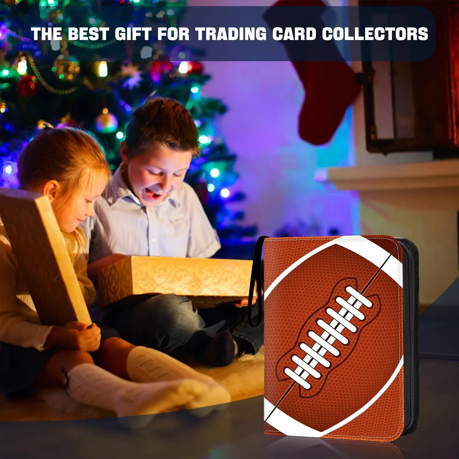 900 Pockets Football Card Binder, Trading Card Holder with Sleeves Card Collectors Album, Fit for Football Cards Baseball Cards Basketball Soccer Hockey Sport Trading Cards MTG and Other TCG