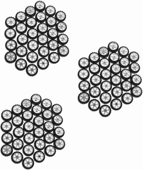 90pcs Plastic Toy Car Wheels for Crafts Handmade Model Accessories Compatible Shafts for Creative Projects