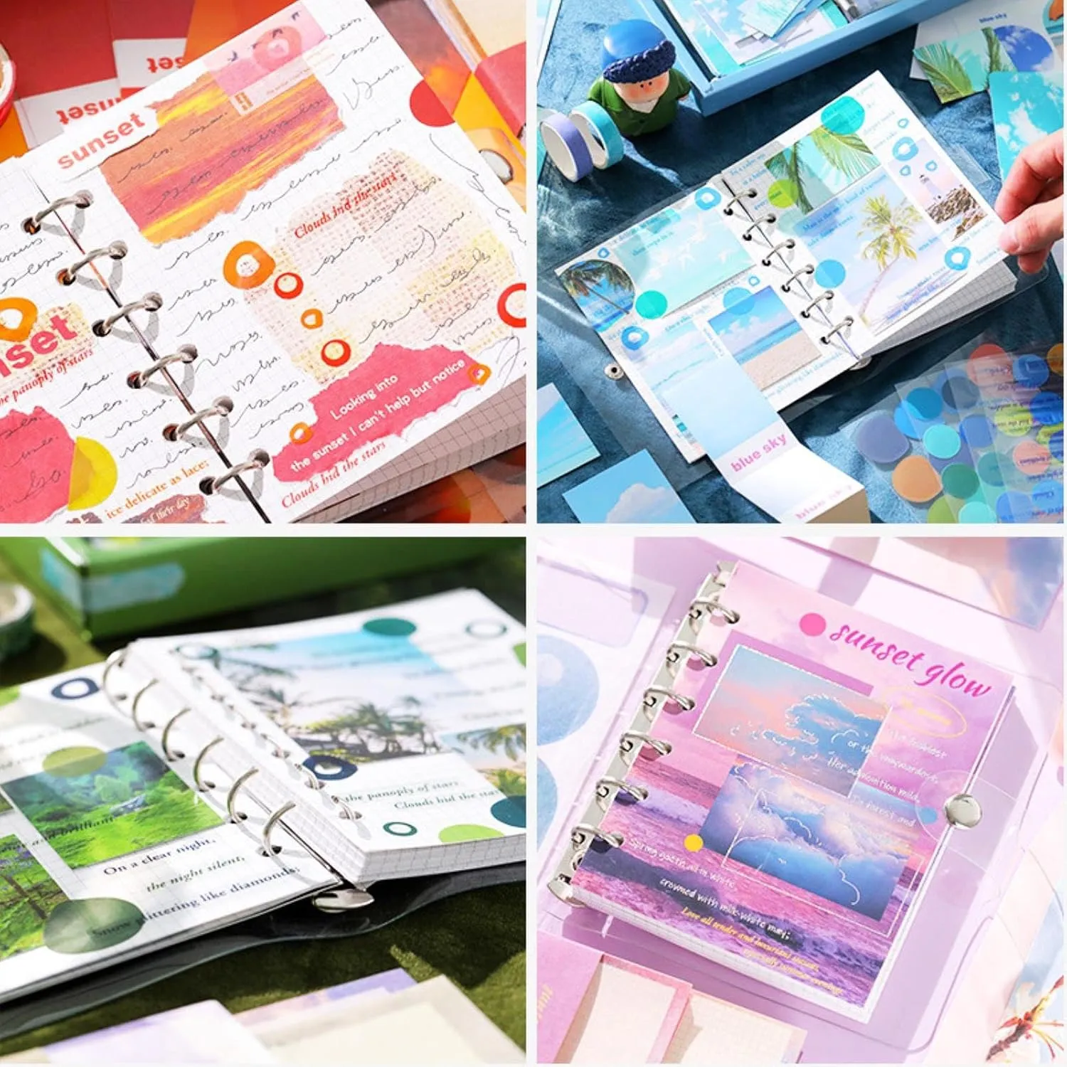 A6 Creative Bookbook Box Set Retro Art Loose Leaf Bookbook-C  Bag