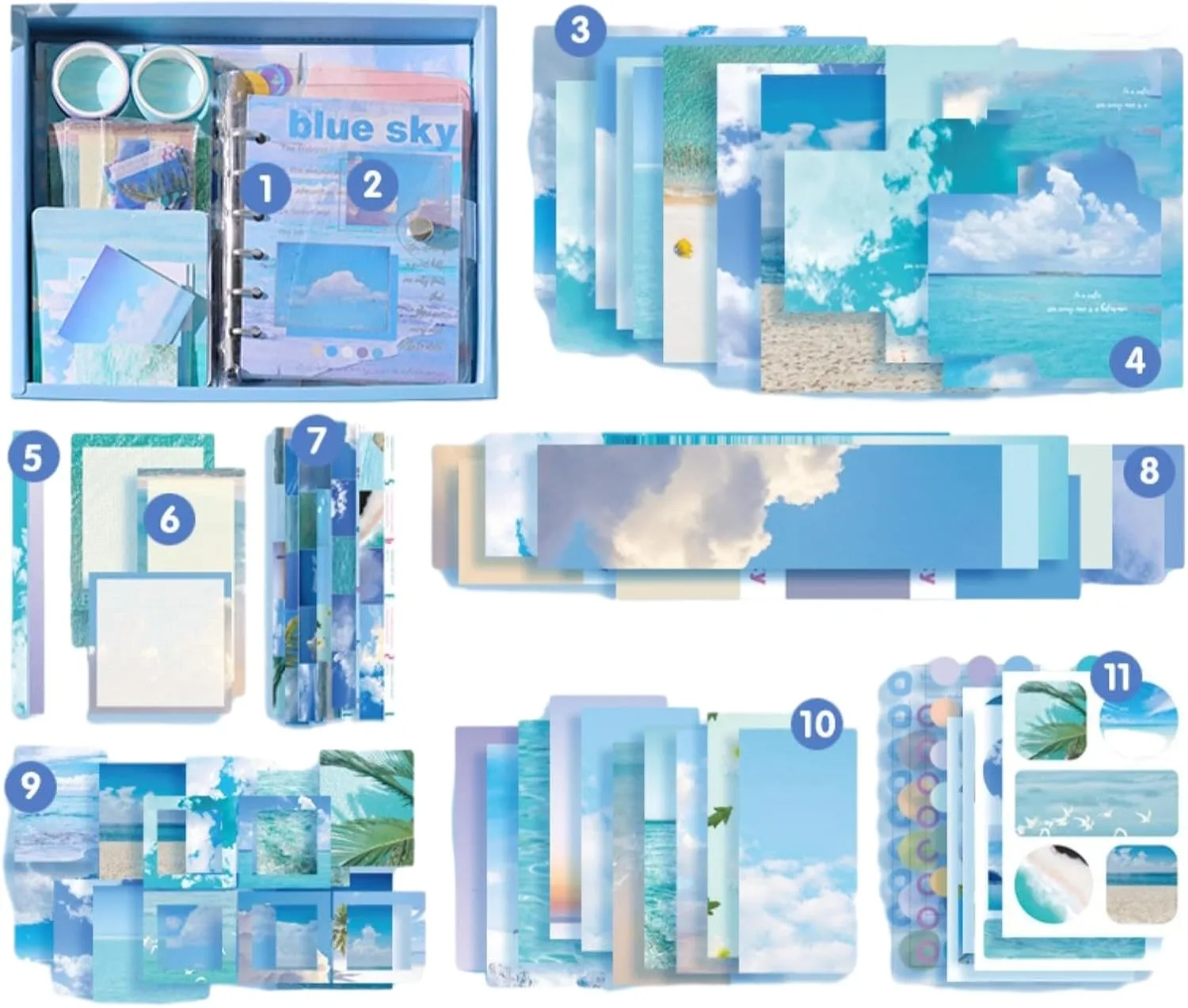 A6 Creative Bookbook Box Set Retro Art Loose Leaf Bookbook-C  Bag